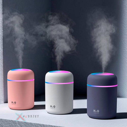 humidificador portatil ultrasonico h2o con luz rgb blanco