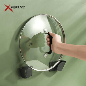 Set x4 Soportes Autoadhesivos para Tapas de Ollas – Organizador Multifuncional para Cocina
