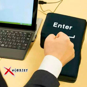 Tecla Cojín Enter Gigante USB - Almohada Antiestrés para tu PC