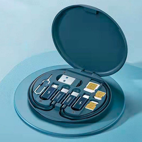 Mini Caja de Almacenamiento Portátil Multi-Puerto para Celular