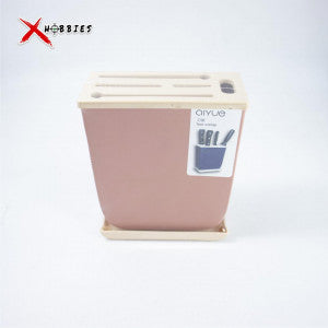 soporte estante porta cuchillos adhesivo con ventosa - rosado *n*