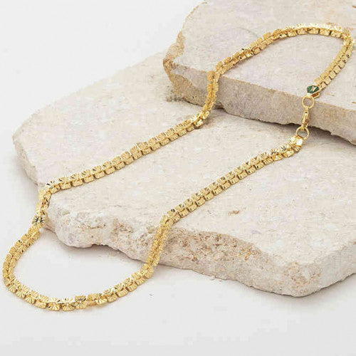 Cadena Oro Aurux Cuatro Lados Diamantada 45 cm