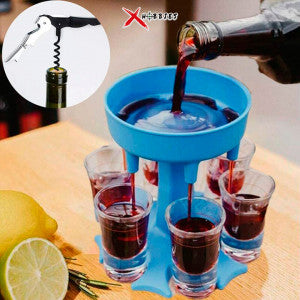 Servidor de Shots Azul - Sirve 6 Shots a la Vez