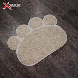 Tapete para Mascota en Forma de Huella – Color Beige