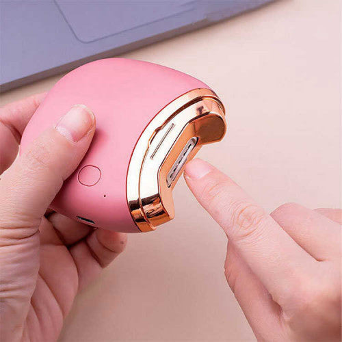 cortador pulidor de uñas eléctrico inalámbrico recargable a prueba de salpicaduras rosado