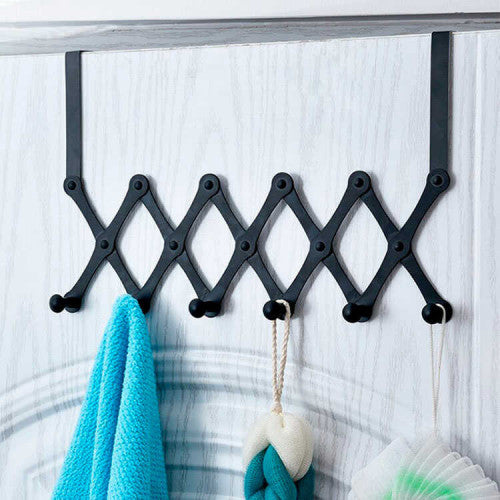Perchero Plegable para Puerta con 6 Ganchos Retráctiles