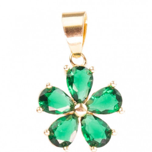 dije aurux flor esmeralda
