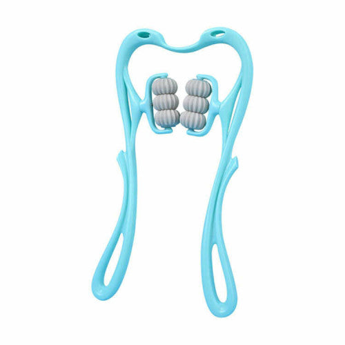 Masajeador Manual de Cuello y Vértebras Cervicales | Masajeador 6 Rodillos Verde
