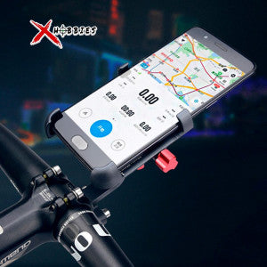 Soporte Holder de Celular 360° Metálico para Moto y Bicicleta - Sujeción en Espiga