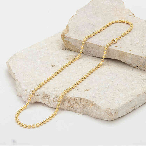 Cadena ORO AURUX Balín Diamantado 3MM de 45 cm