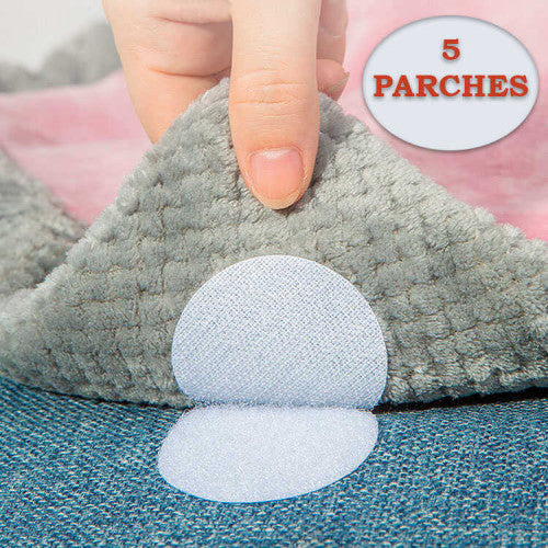 Set de 5 Parches de Fijación Antideslizante para Sábanas y Tapetes