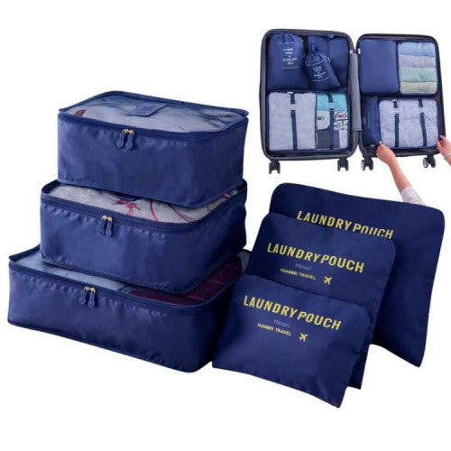 Set de Organizadores de Equipaje para Viaje x6 - Azul