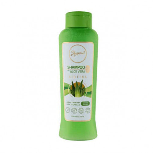 Shampoo con Aloe Vera y Biotina Anyeluz x 500 ml - Limpieza Profunda y Regeneración para Cabellos Grasos y Mixtos