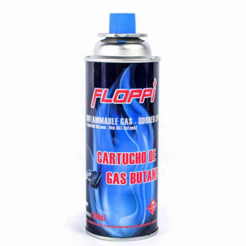 Tanque de Gas Butano Floppi 11X 450 ml / 250 g - Repuesto para Mini Fogón de Camping