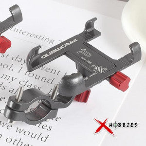 soporte holder de celular 360º metálico para moto y bicicleta - sujetado de tuberia