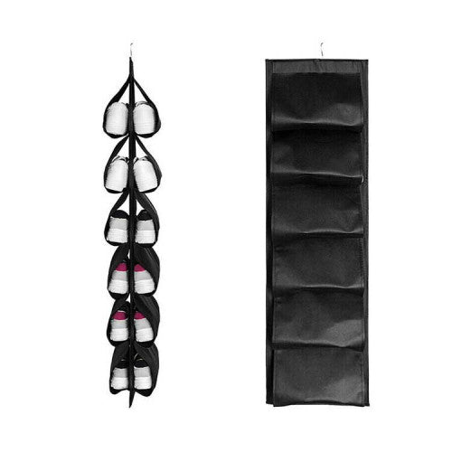 Organizador de Calzado Colgante Negro - Para 6 Pares