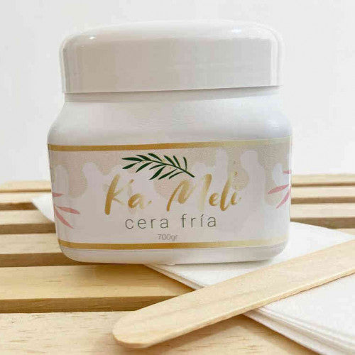 Kit de Cera Fría para Depilación Corporal con 10 Lienzos y Aplicador - Ka Meli 250g
