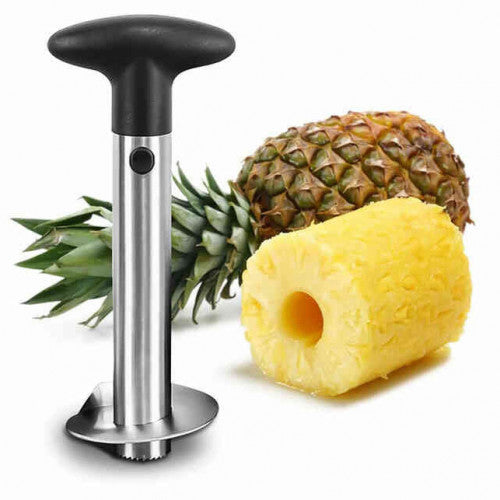 Cortador y Pelador de Piña 3 en 1 en Acero Inoxidable - Descorazonador de Piña