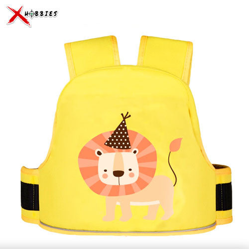 Chaleco de Seguridad para Niño en Moto - Diseño León Amarillo