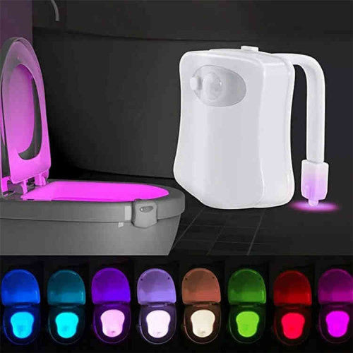 Luz Nocturna LED para Inodoro con Sensor de Movimiento Automático PIR y 8 Colores