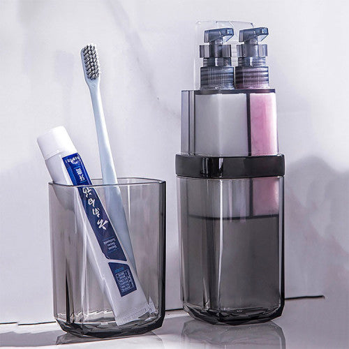Kit de Aseo Bucal Portátil para Viaje - Gris