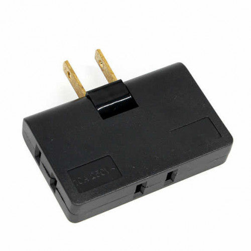Extensor de Toma Corriente con 3 Salidas Giratorio 180° - Negro