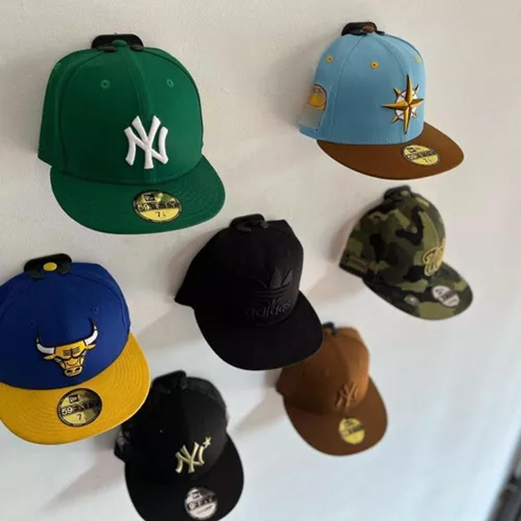 Soporte Organizador Exhibidor Gorras Cachuchas Paquete X10 Negro
