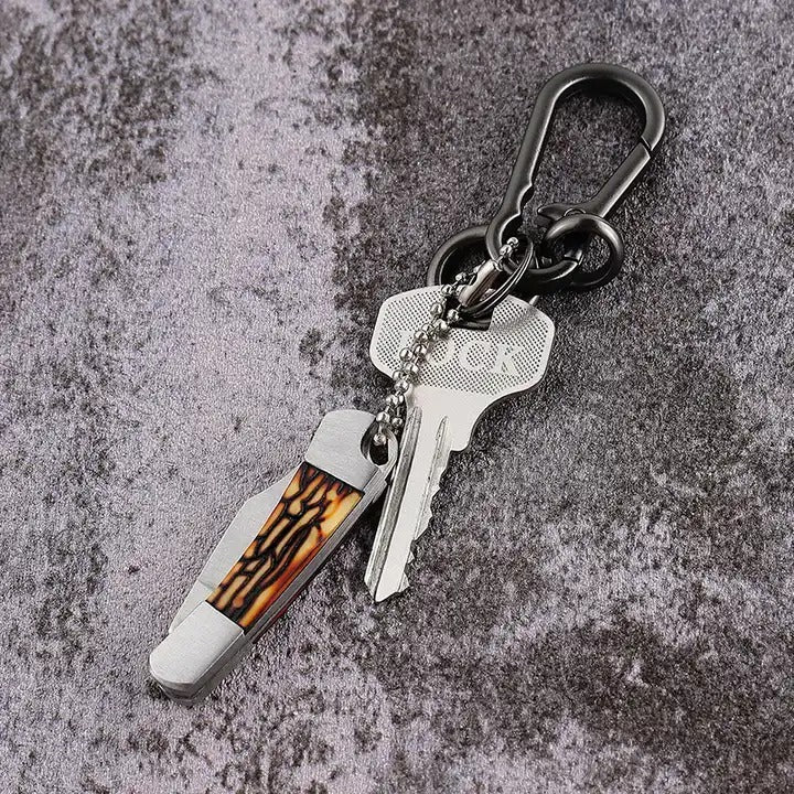 Navaja Cachisiervo Llavero DT-1696 con Mango Imitación Cuerno de Ciervo
