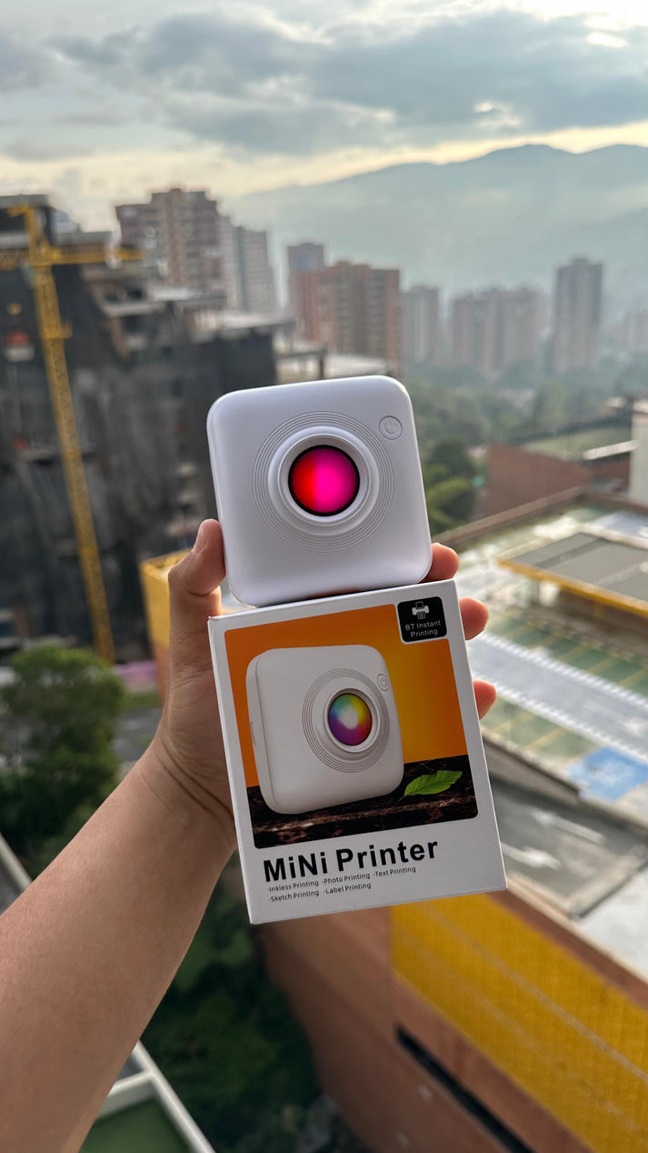 Mini Impresora Portátil Inalámbrica - Aguamarina/Rosada/Blanca