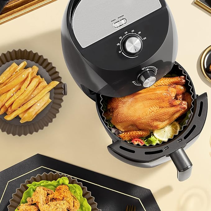 Molde de Silicona Redondo para Air Fryer - Resistente a Altas Temperaturas