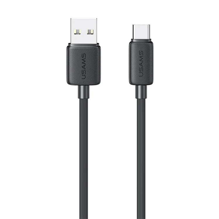 Cable de Carga y Datos Tipo C a USB 3A 2M Blanco/Negro (US-SJ693)