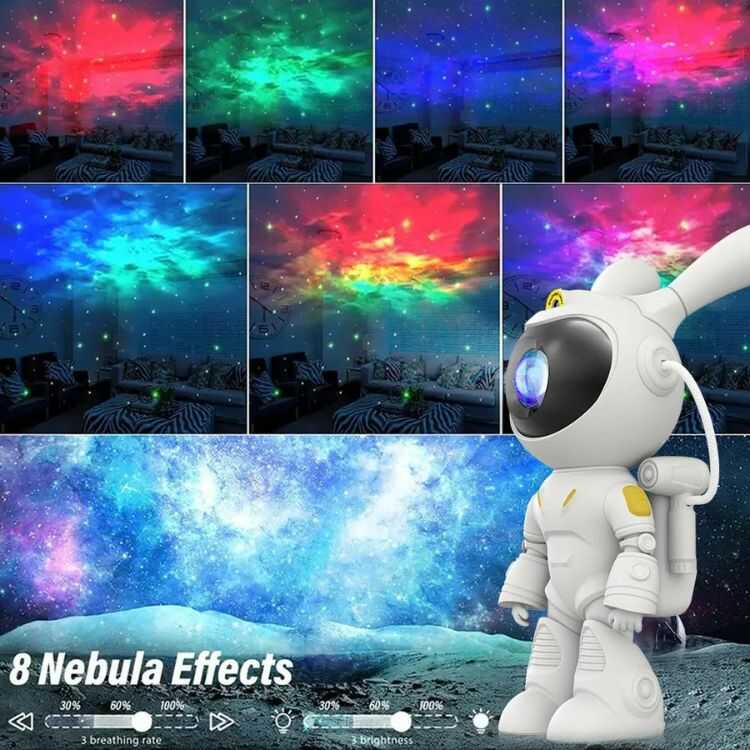 Proyector Conejo Astronauta de Luz Estrellada con Altavoz