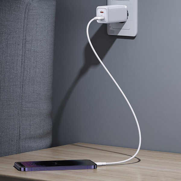 Cable de Carga y Datos Lightning a USB 2.4A 2M Blanco (US-SJ694)