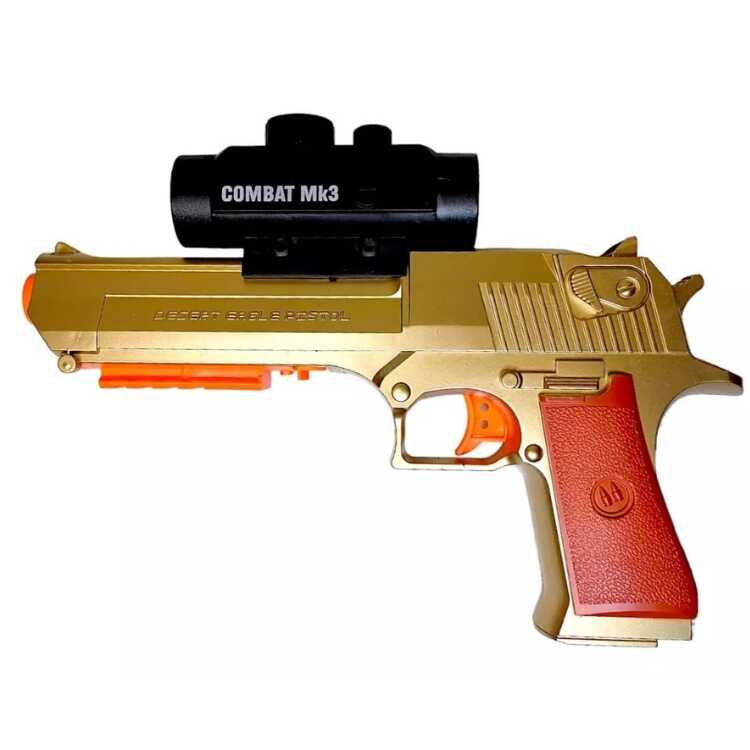 Pistola Lanzador Automático de Bolas de Hidrogel Falcon Mk3 Dorada