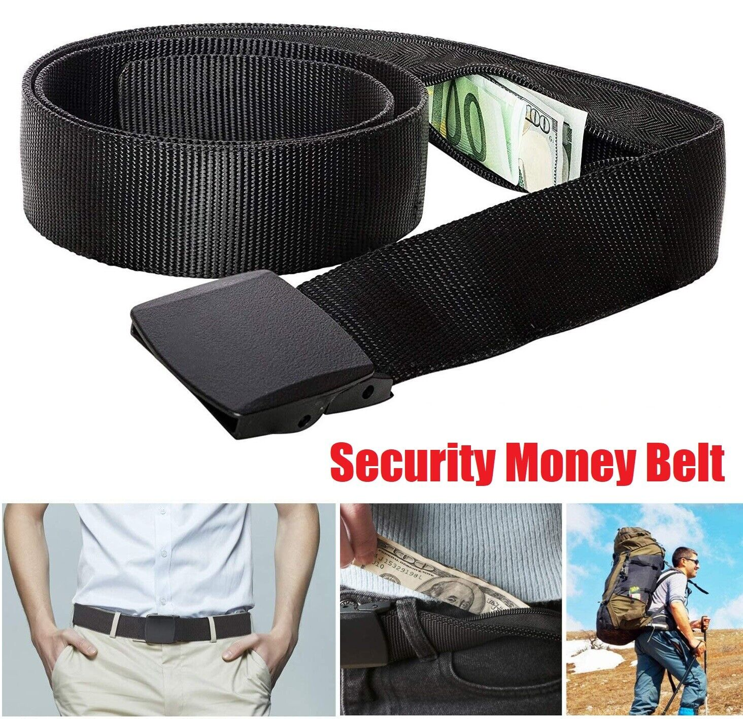 Cinturón de Viaje Antirrobo con Bolsillo Secreto – Seguridad y Comodidad para tus Aventuras