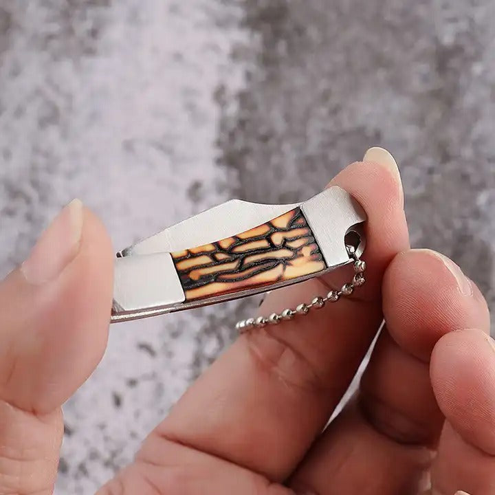 Navaja Cachisiervo Llavero DT-1696 con Mango Imitación Cuerno de Ciervo