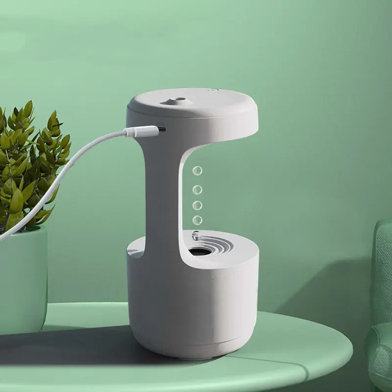 Humidificador Antigravedad con Efecto de Gotas - Modelo Smooth Blanco
