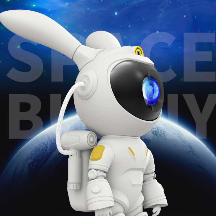 Proyector Conejo Astronauta de Luz Estrellada con Altavoz
