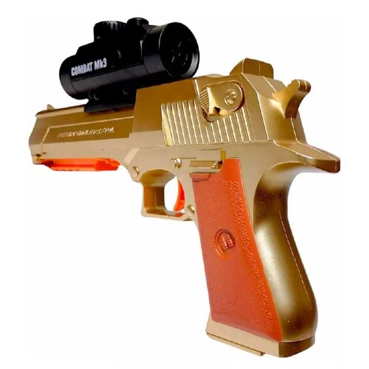 Pistola Lanzador Automático de Bolas de Hidrogel Falcon Mk3 Dorada