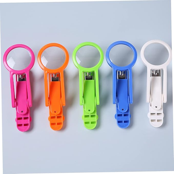 Cortaúñas Plegable con Lupa y Lima en Acero Inoxidable | Ideal para Bebés y Adultos
