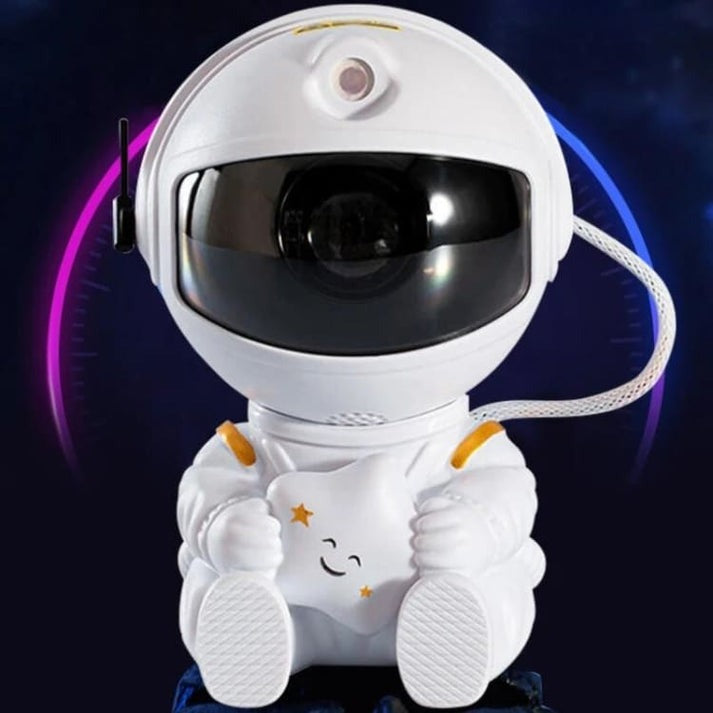 Mini Proyector Astronauta de Estrellas y Nebulosa 360º - Diseño de Estrella y Guitarra