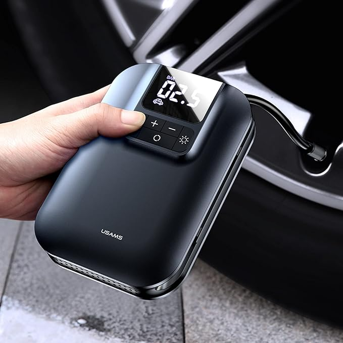 Inflador de Llantas Auto Inalámbrico Digital USAMS Negro (US-ZB215 Mini)