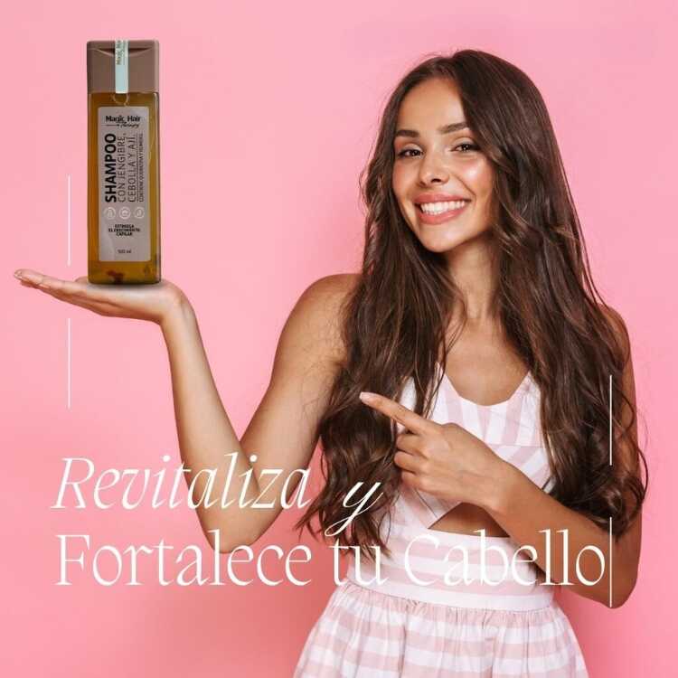 Shampoo Jengibre Cebolla y Aji Magic Hair