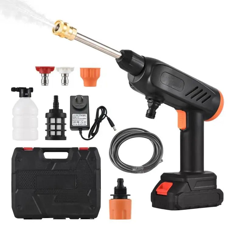 Hidrolavadora Pistola Portátil a Batería - 24V con Manguera y Accesorios