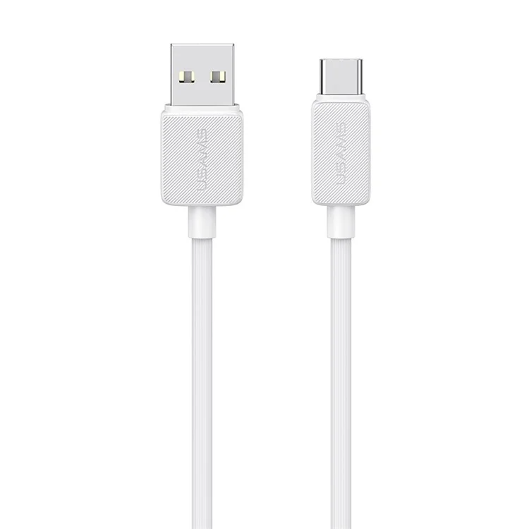 Cable de Carga y Datos Tipo C a USB 3A 2M Blanco/Negro (US-SJ693)