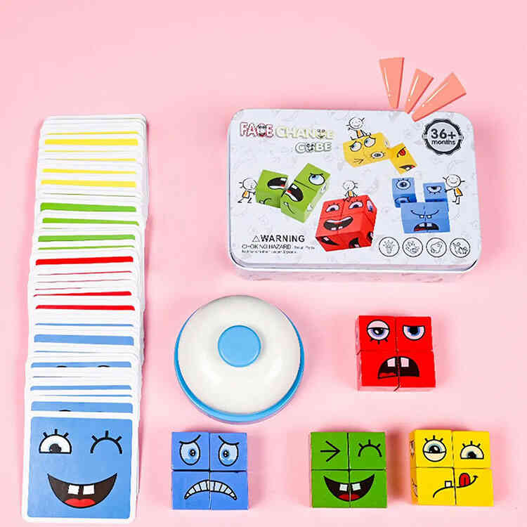 Juego Mágico de Rompecabezas Cambio de Caras | Juego de Cartas para Niños