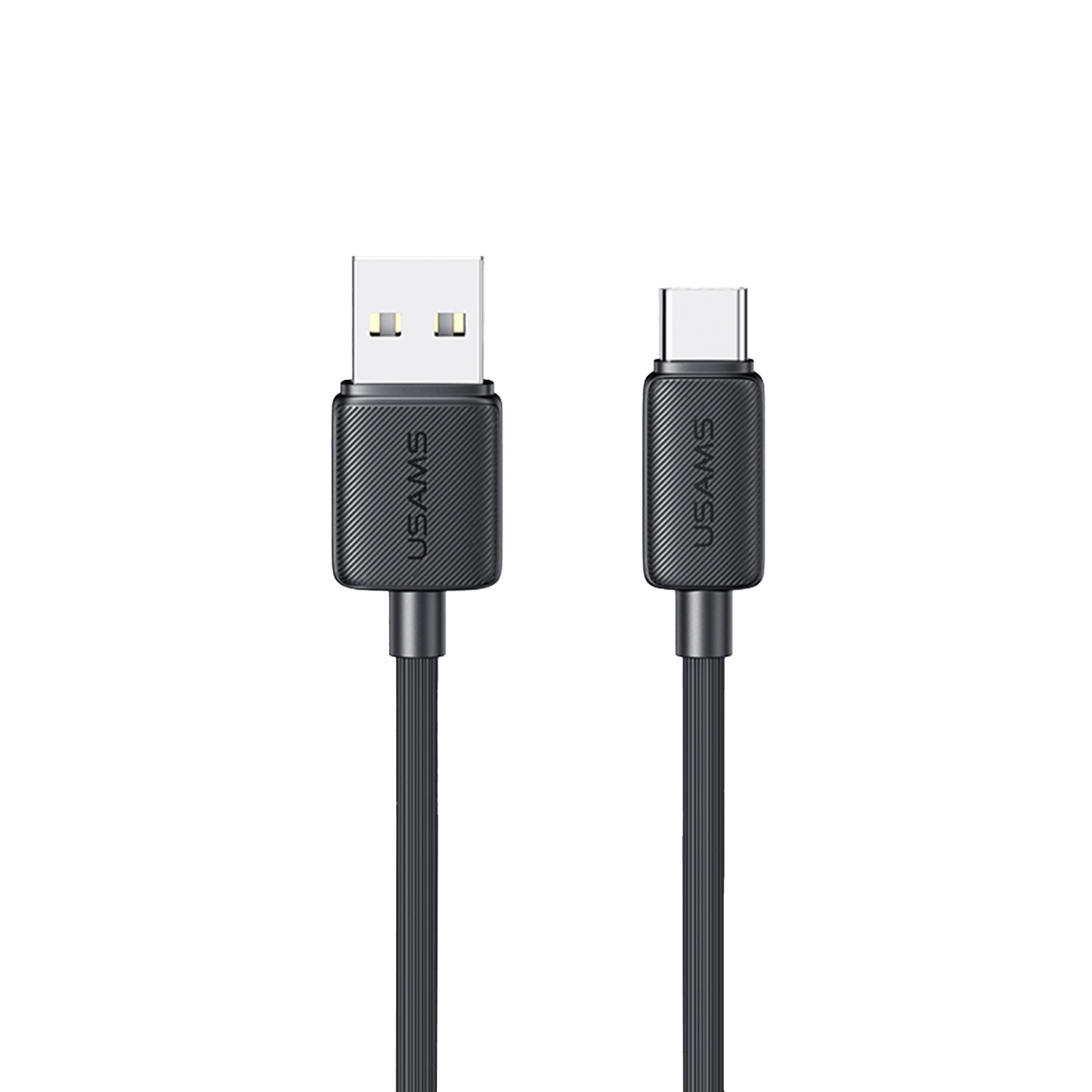 Cable de Carga y Datos Tipo C a USB 3A 1M Blanco/Negro (US-SJ688)
