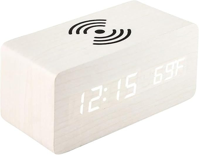 Reloj Despertador con Carga Inalámbrica - Diseño Moderno y Funcional