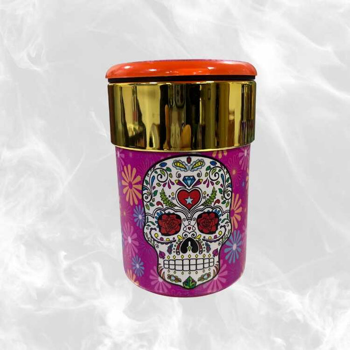 Recipiente Hermético con Diseño de Calaveras