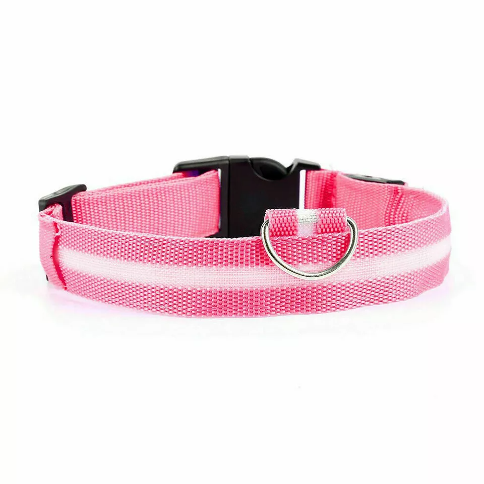 Collar con Iluminación LED para Mascotas – Seguridad y Visibilidad en Diferentes Colores y Tallas